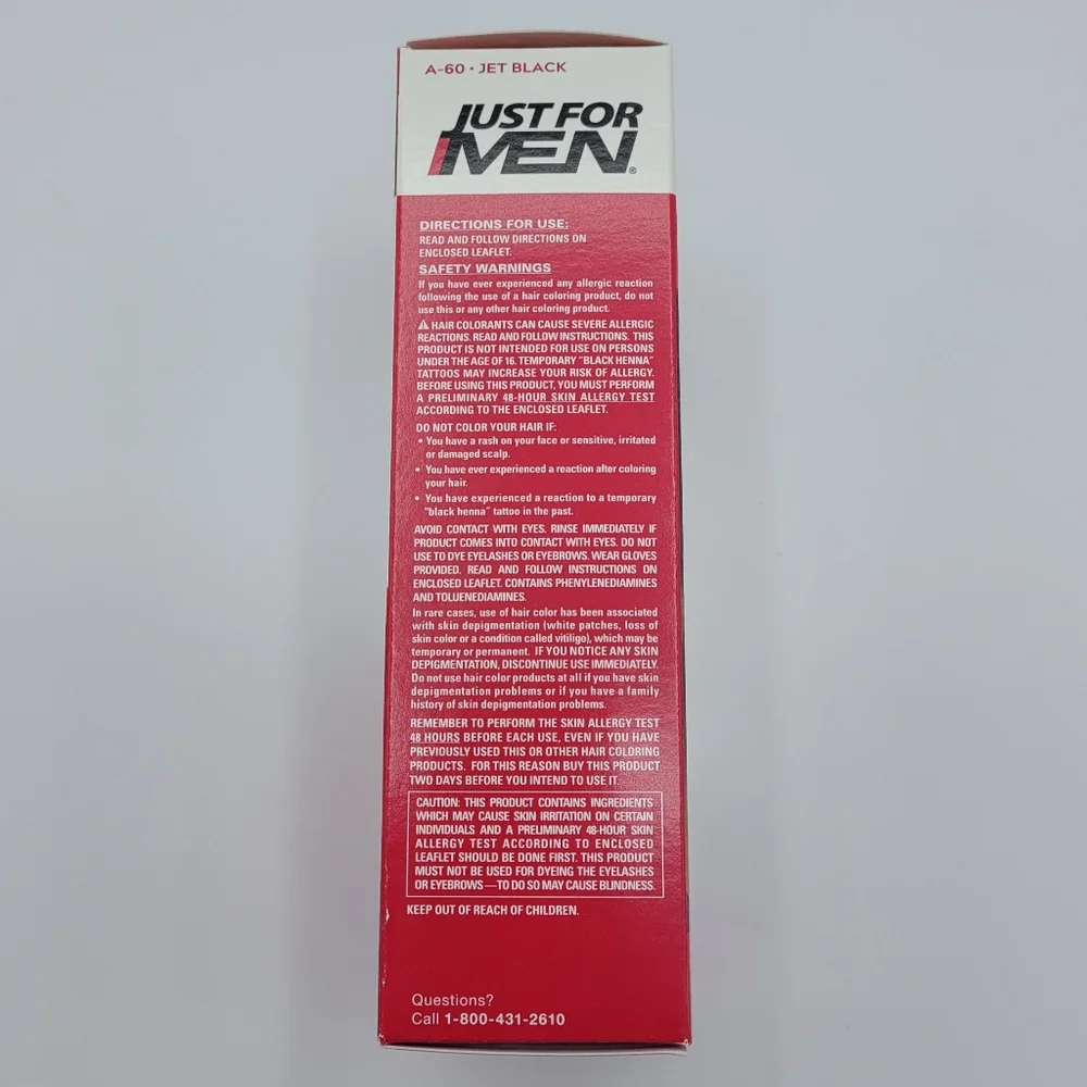 Just For Men Easy Comb-in Color Permanent Hair Dye Gray Coverage Jet Black A-60
